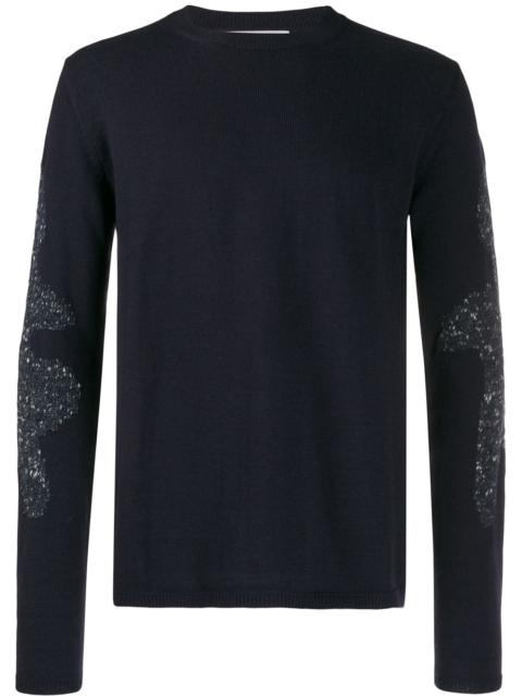 contrast knit jumper