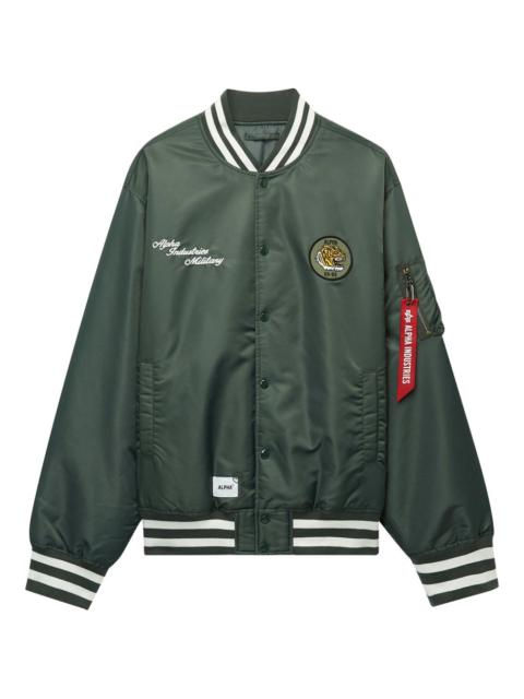 tiger-patch bomber jacket