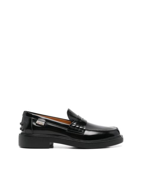 logo-lettering loafers