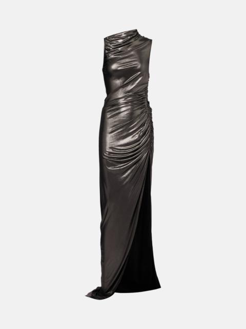 Ruched jersey gown