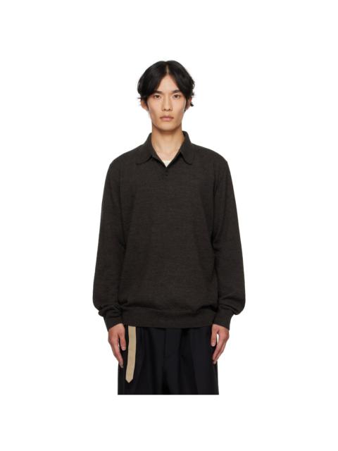 Brown Suede Elbow Patch Polo