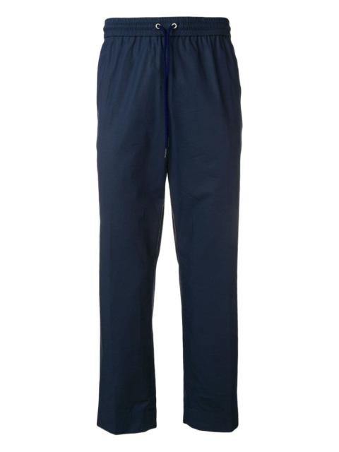 elasticated-waistband cropped trousers