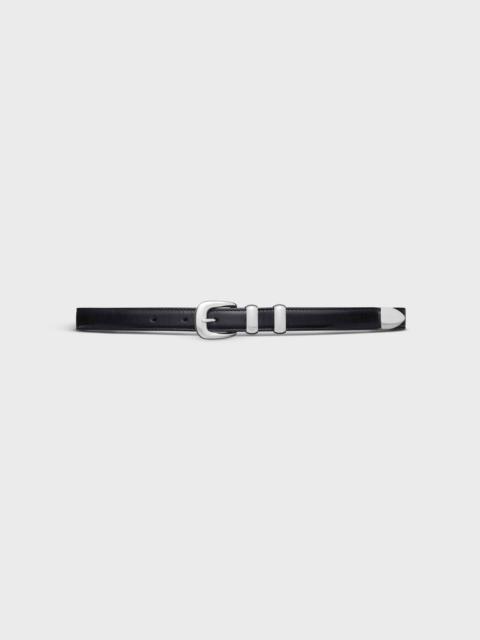 WESTERN 18MM BELT WITH ELEGANT STRAP in Smooth Calfskin