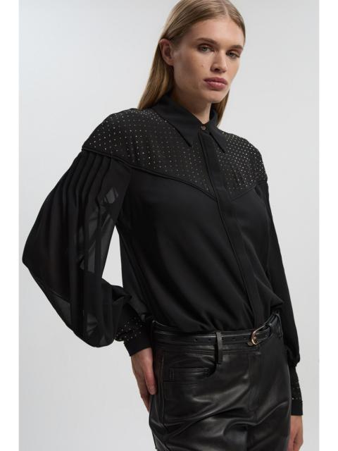 Hotfix Studded Long Sleeve Woven Shirt