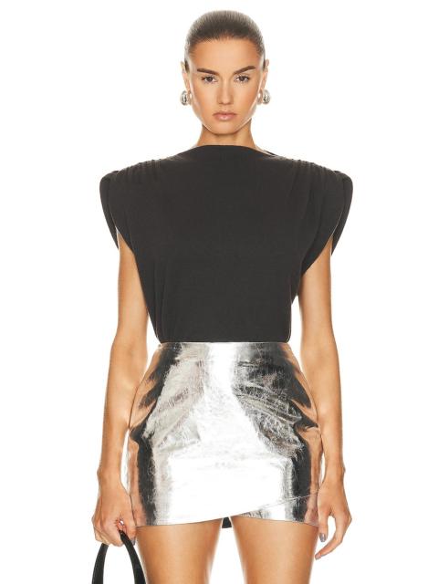 Gathered Shoulder Sweater