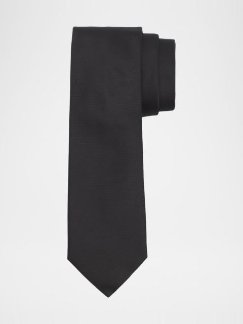Men & apos;s Solid Silk Twill Tie
