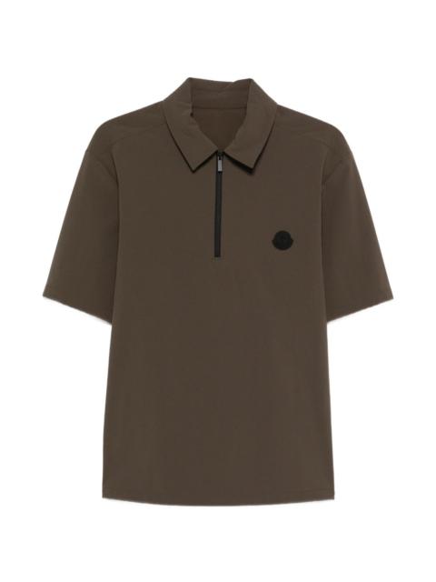 half-zip short-sleeve polo shirt