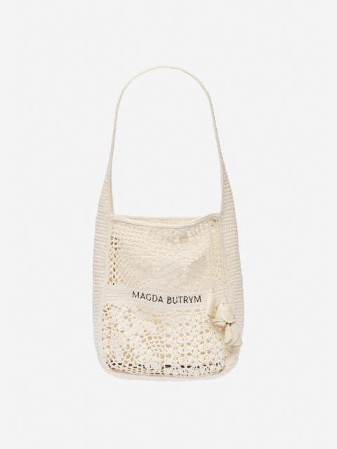 Crochet tote in cream