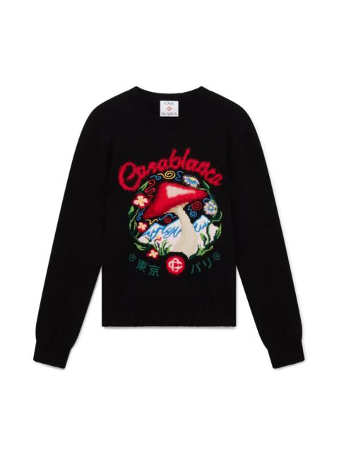 Cotton Embroidered Mushroom Jumper