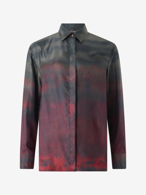Silk Shirt with Garment-Dyed Effect