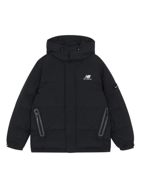 New Balance Warm Hooded Down Jacket 'Black' AMJ14323-BK