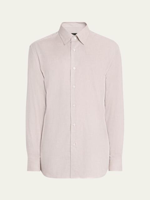 Men's Cotton Flannel Button-Down Shirt