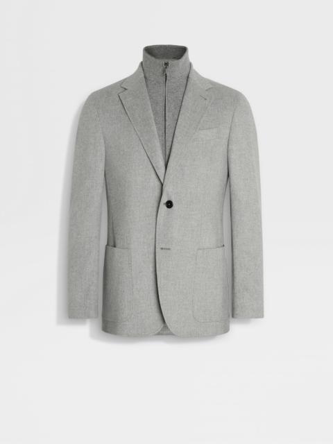 GREY MÉLANGE OASI CASHMERE JACKET