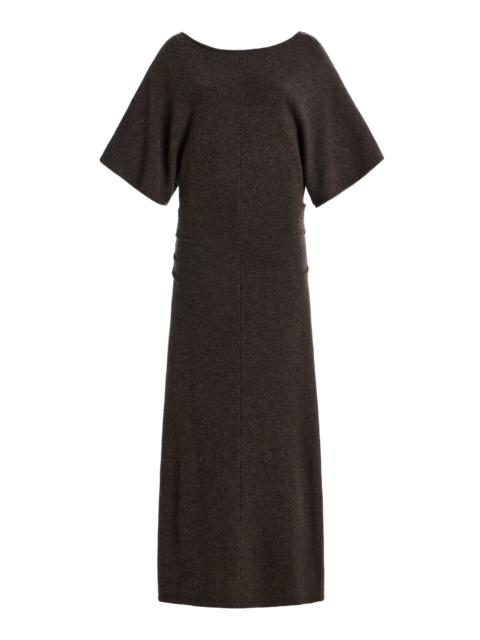 Amelie Wool-Blend Midi Sweater Dress brown
