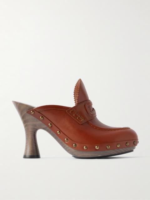 Studded Leather Mules