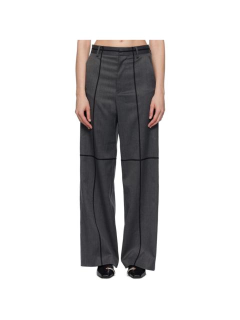 Gray Tailoring Wool Trousers