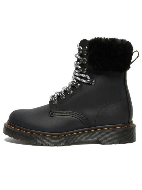 (WMNS) Dr. Martens 1460 Stay Warm Wear-resistant fur Martin boots Black 26951001