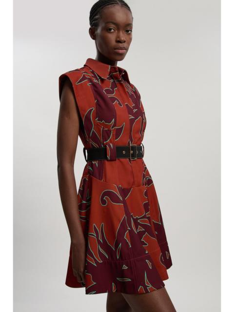 Petite Western Printed Twill Woven Mini Dress
