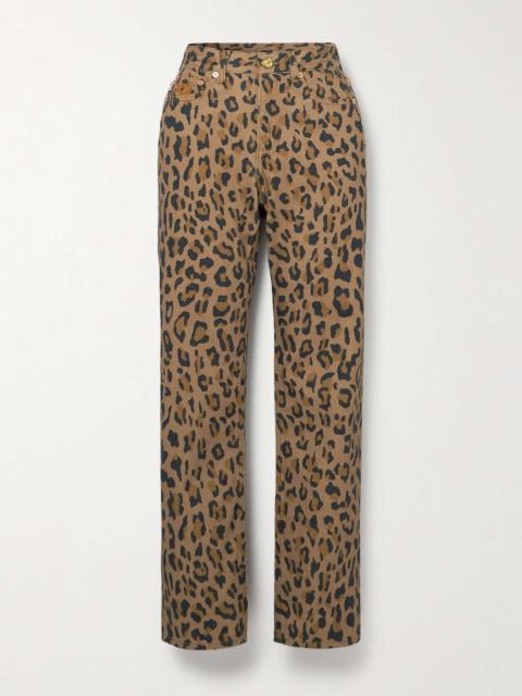 Simba Paso leopard-print mid-rise slim-fit jeans Leopard print