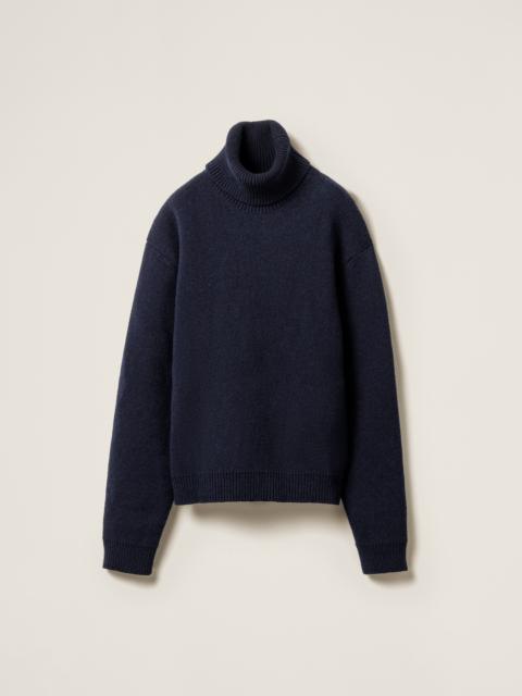 Shetland wool turtleneck jumper