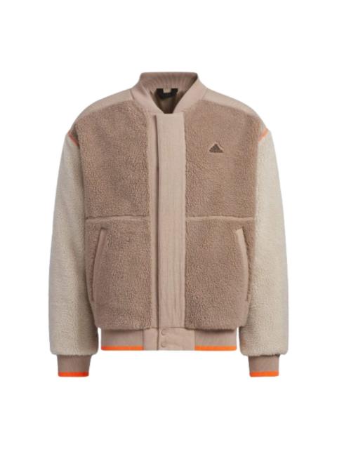 adidas Fleece Collegiate Padded Jacket 'Beige' IL8918