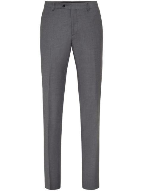 straight-leg wool-blend trousers