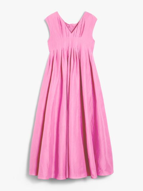 PIEGA Pleated cotton and ramie dress