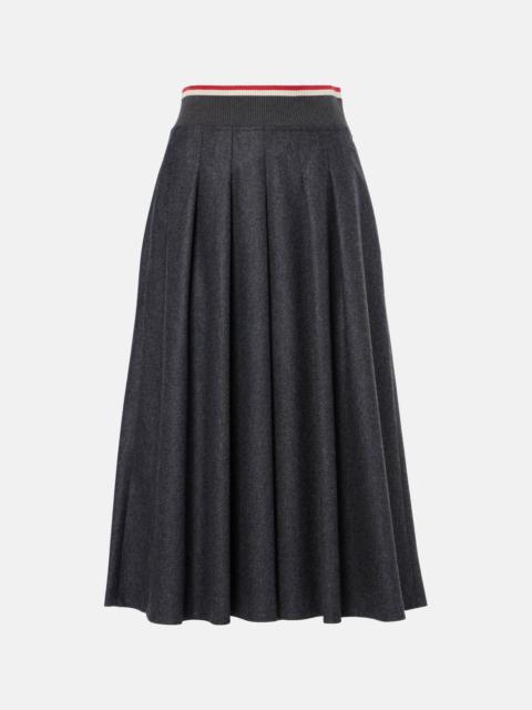 Wool midi skirt