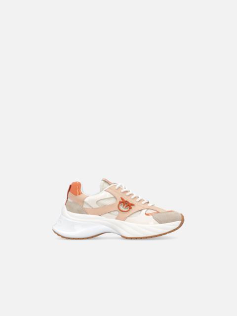 NEUTRAL-COLOURED ARIEL SNEAKERS WITH PATENT DETAILS