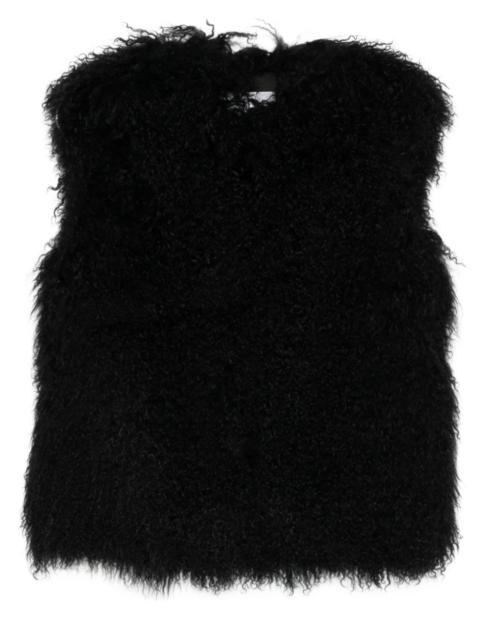 sleeveless curly-fur vest