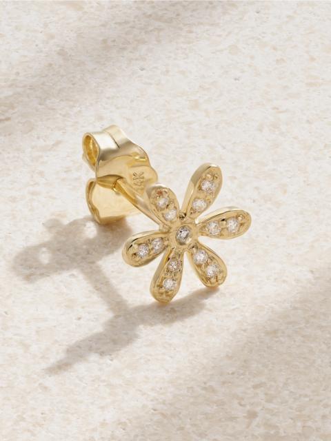 Daisy 14-karat Gold Diamond Single Earring