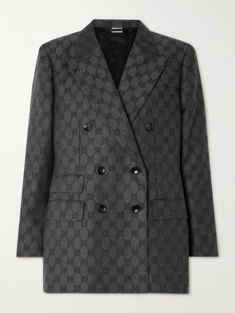 Double-breasted Wool-jacquard Blazer