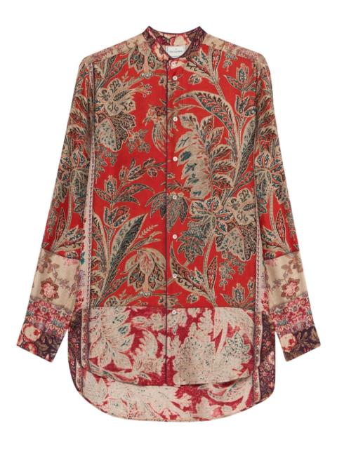 paisley-print shirt