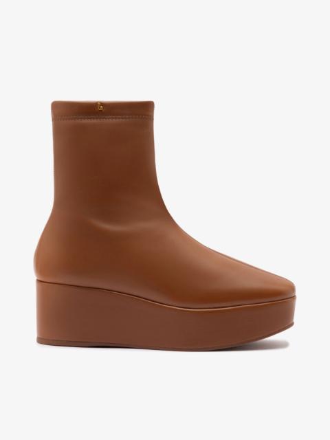 Dani New Flatform Boot In Caramel Leather