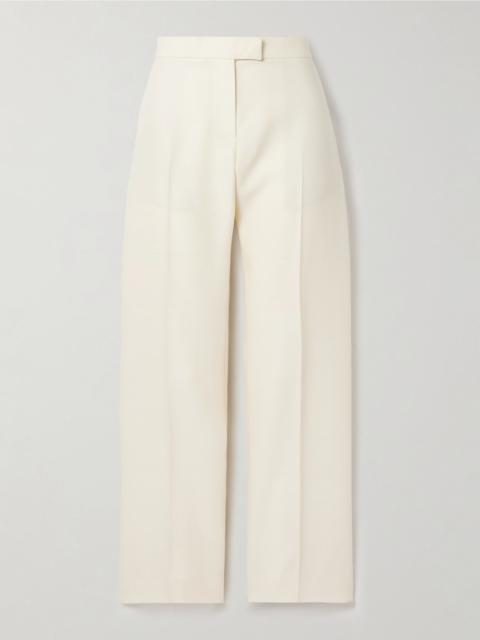 Callen wool and silk-blend crepe straight-leg pants Cream