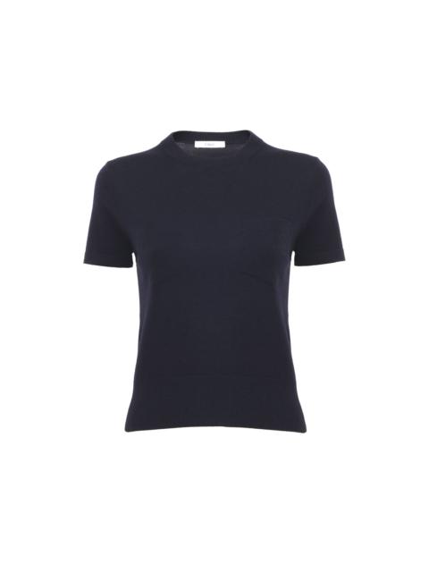 CREW-NECK T-SHIRT IN SUPERFINE WOOL KNIT