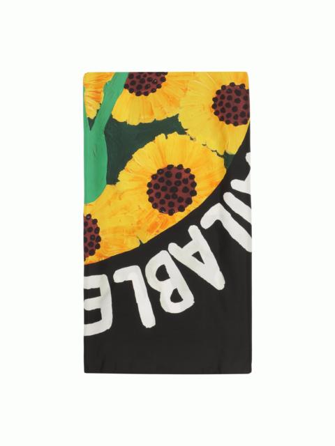 AVAILABLE IN SPACE SILK SCARF - BLACK