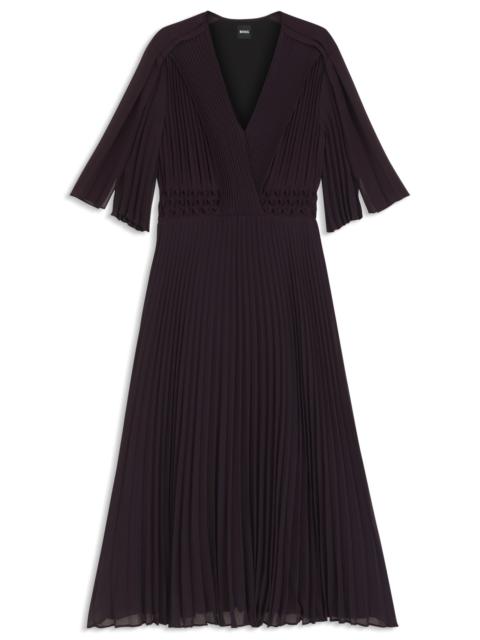 PLISSÉ DRESS WITH WAISTBAND SMOCKING