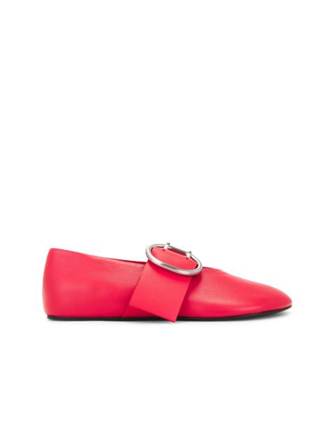 Cannolo Buckle Ballerina Flat