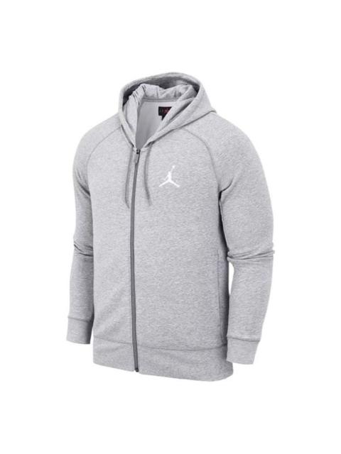 Air Jordan Zipper Hooded Jacket Men's Grey AH3932-063