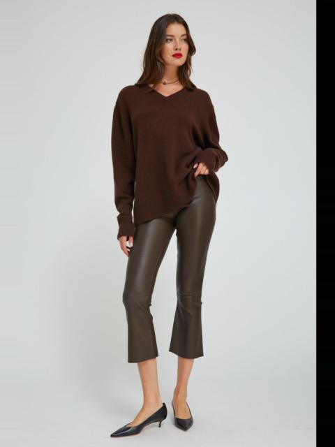 AMERICANO LEATHER CROP FLARE