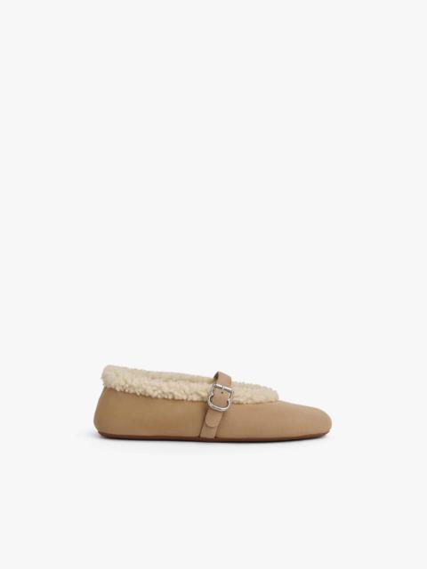 BALLET FLATS IN MERINO SHEARLING