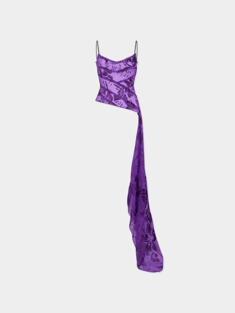 DANCING FLOWERS DEVORÉ TOP