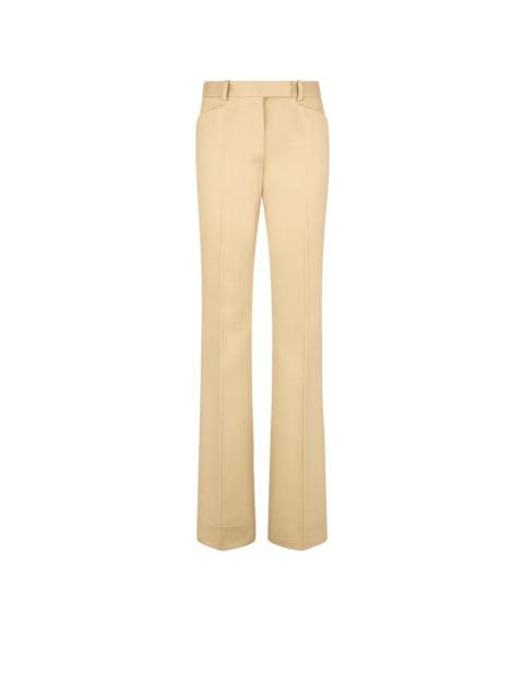 COTTON MOLESKIN TAILORED WIDE LEG PANTS