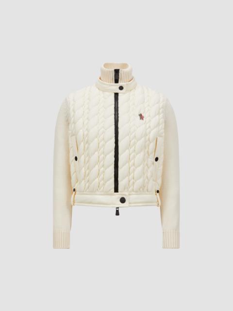 Padded Wool Zip-Up Cardigan