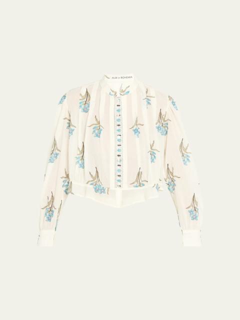 Ryland Cropped Floral Blouse