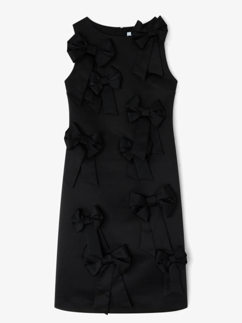 BLACK SATIN BOW DRESS