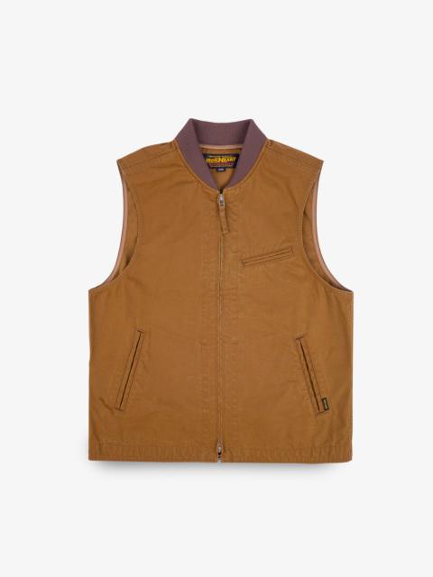 9OZ CANVAS WORK VEST - BROWN
