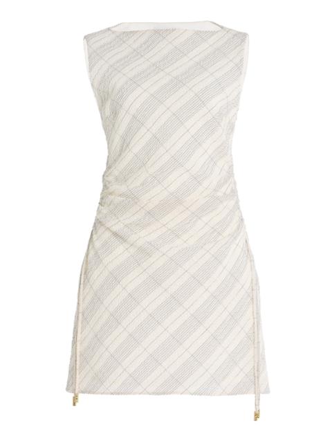 Kai Tartan-Checked Cotton-Blend Dress ivory