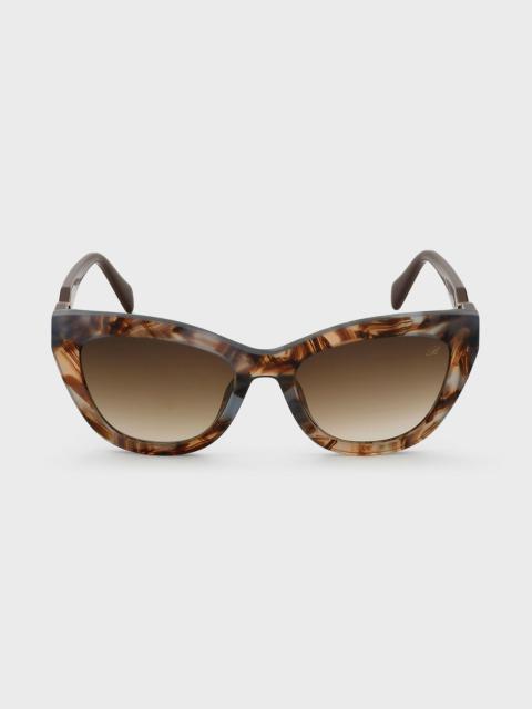ACETATE SUNGLASSES WITH FEMININE-SHAPED FRONT